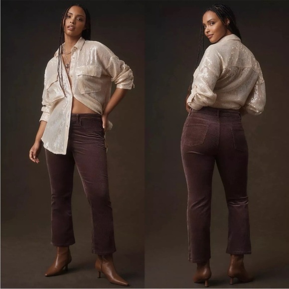 Anthropologie Pants - Anthropologie Pilcro Yaya Corduroy Crop Flare Jeans Womens 29